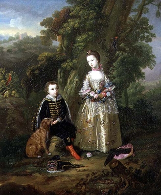 Hon. Charlotte Windsor and her brother Herbert
by Thomas Frye, 1760 2