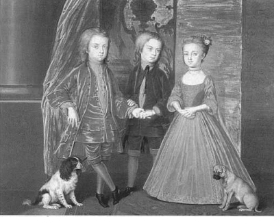 Charles, John and Diana Spencer (l-r) 2