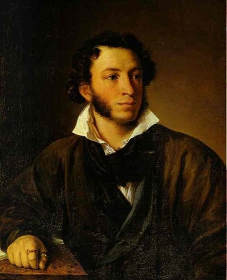 Aleksandr Pushkin,
oil on canvas by Vasily Tropinin, 1827 2