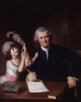 Christopher Anstey, with his daughter
by William Hoare 2