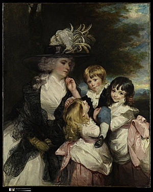 Charlotte, Lady Smith
and her children, George, Louisa (l) and Charlotte (r)
by Sir Joshua Reynolds, 1787 1