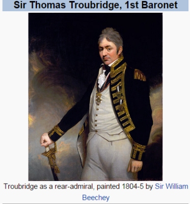 Admiral Sir Thomas Troubridge, 1st Bt.
by Sir William Beechey, 1801 2